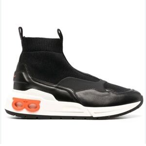 Ferragamo Men's Black cosma socks  High-Top Sneakers 11.5 12